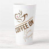 Latte Tasse - Kaffee On - Chaos verwaltet (Vorderseite)