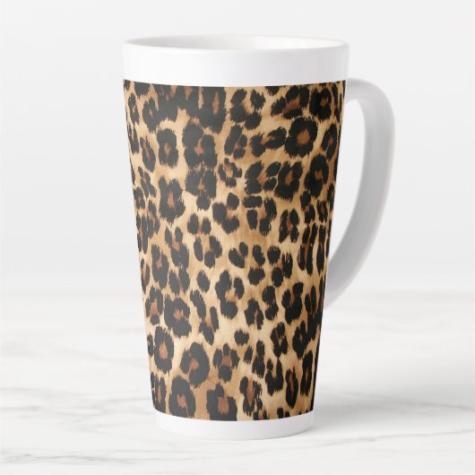 Latte Tasse Leopard Print (Rechte Ecke)