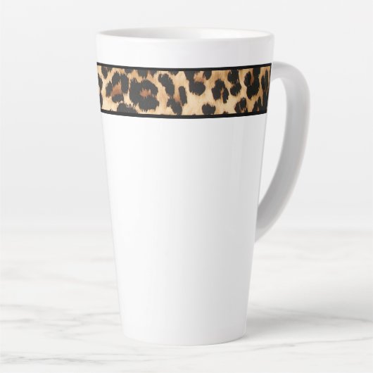 Latte Tasse Leopard Print (Rechte Ecke)