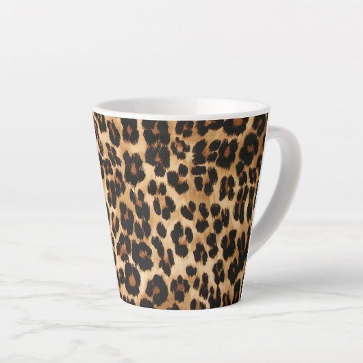 Latte Tasse Leopard-Print (Rechte Ecke)