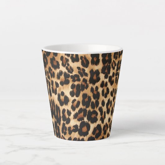 Latte Tasse Leopard-Print (Vorderseite)