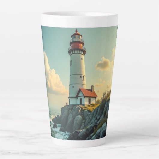 Latte-Tasse (Leuchtturm) Milchtasse (Vorderseite)