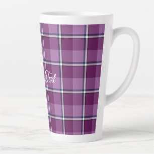 Latte-Tasse Lila und Trend-Pink Karo Milchtasse