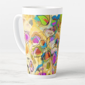 Latte Tasse mit Abstrakten Blume