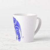 Latte Tasse mit coolem blauen Elefanten (Rechte Ecke)