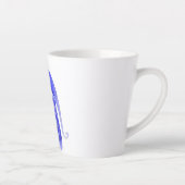 Latte Tasse mit coolem blauen Elefanten (Rechts)