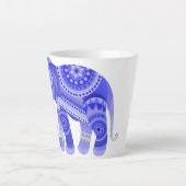 Latte Tasse mit coolem blauen Elefanten (Vorderseite)