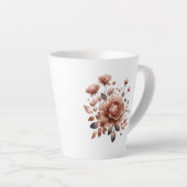 Latte Tasse mit Elegante Rose Bouquet (Rechte Ecke)