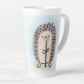 Latte-Tasse mit Igel, der Klarinette spielt Milchtasse (Rechte Ecke)
