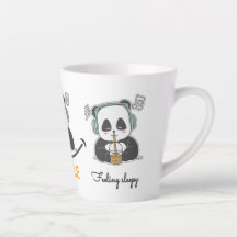 Latte Tasse mit niedlichem Panda-Bild
