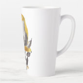 Latte Tasse mit Protea-Blume mit Gold (Rechts)
