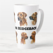 Latte Tasse mit Rhodesian Ridgeback-Motiv (Rechte Ecke)