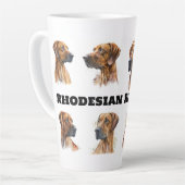 Latte Tasse mit Rhodesian Ridgeback-Motiv (Linke Ecke)