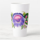 Latte Tasse mit ukrainischem Blumendesign (Vorderseite)