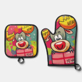 Latte Tasse Ofenhandschuh & Topflappen-Set (Vorderseite)