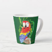 Latte Tasse: Papagei Milchtasse (Rechte Ecke)