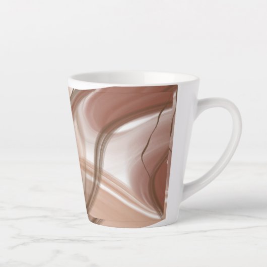 Latte Tasse"Pastel Ästhetische Latte Tasse - Elega (Rechts)
