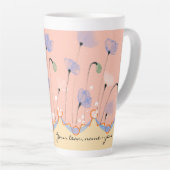 Latte Tasse - PEG-Thema mit Pappies, benutzerdefin (Rechte Ecke)