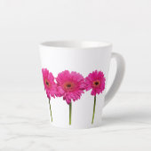Latte Tasse Pink Gerbera Daisies (Rechte Ecke)