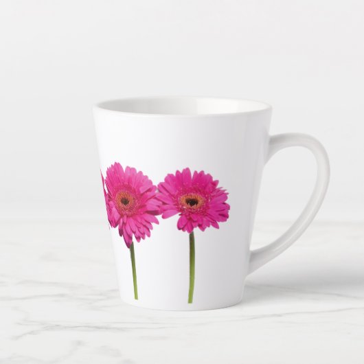 Latte Tasse Pink Gerbera Daisies (Rechts)