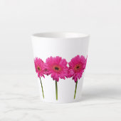 Latte Tasse Pink Gerbera Daisies (Vorderseite)