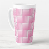 Latte Tasse - Pink Shaded Ribbon Weave (Linke Ecke)