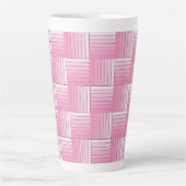 Latte Tasse - Pink Shaded Ribbon Weave (Vorderseite)
