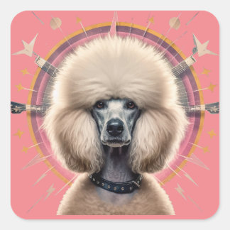 Latte Tasse Quadratischer Aufkleber