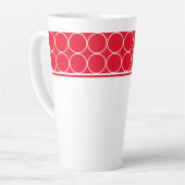 Latte Tasse-Rot- und Weißpunkte Milchtasse (Linke Ecke)