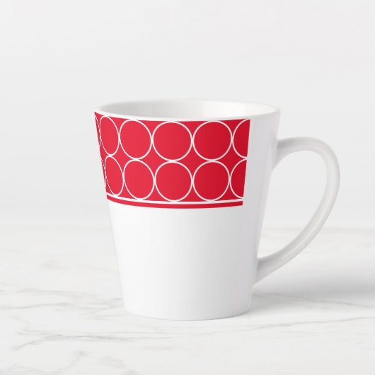 Latte Tasse-Rot- und Weißpunkte Milchtasse (Rechts)