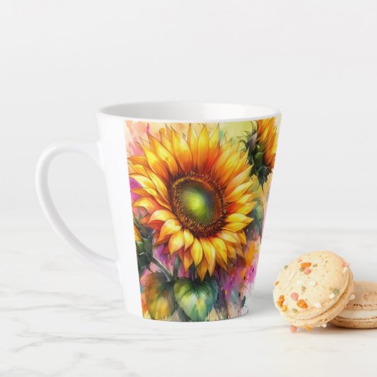 Latte Tasse - Schöne gelbe Sonnenblumen (Beispiel)