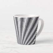 Latte Tasse - Schwarz-Weiß-Geometrie (Rechte Ecke)