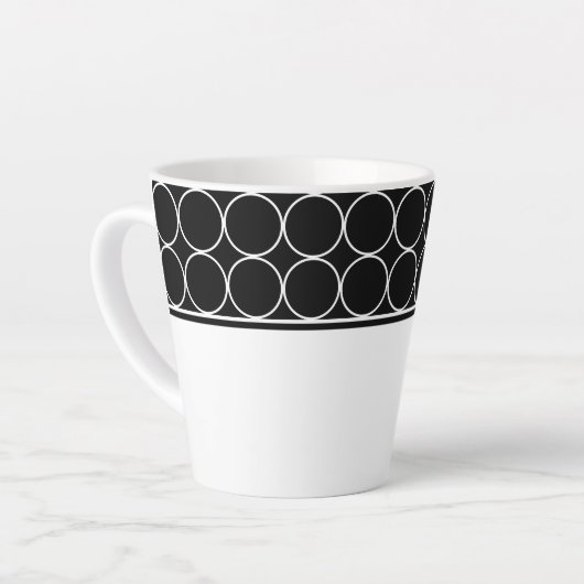 Latte Tasse-Schwarz-Weiß-Punkte Milchtasse (Linke Ecke)
