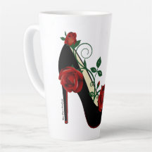 Latte Tasse - Stiletto-Rose