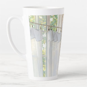 Latte-Tasse Vorhang im Wind Milchtasse