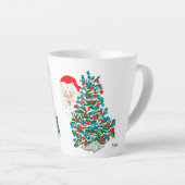 Latte Tasse : Weihnachtsbaum & Weihnachtsmann (Rechte Ecke)
