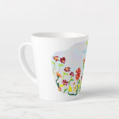 Latte Tasse: Wilde Blume Milchtasse (Linke Ecke)