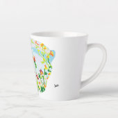 Latte Tasse: Wilde Blume Milchtasse (Rechts)