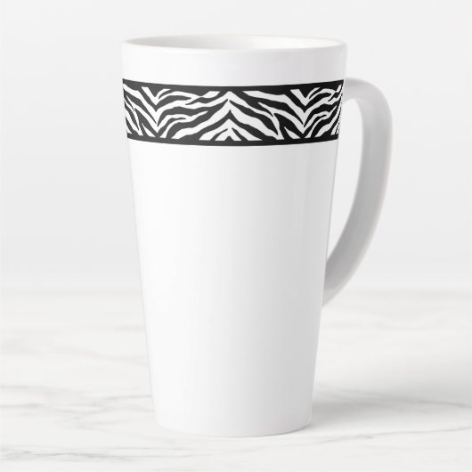 Latte Tasse-Zebra Print Milchtasse (Rechte Ecke)