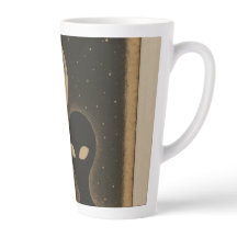 Latte-Tassen Retro-Alien-Begegnung