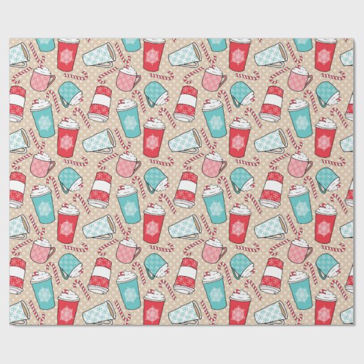 Latte u. Süßigkeit Geschenkpapier (Flach)