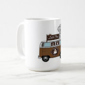 Latte Van Coffee T - Shirt - Niedliches grafisches Kaffeetasse (Vorderseite Links)