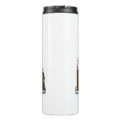 Latte Van Coffee T - Shirt - Niedliches grafisches Thermosbecher (Rückseite)