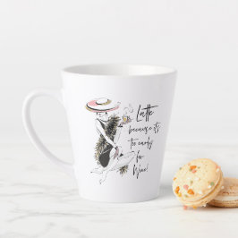 LATTE, weil es zu früh für Wein ist Milchtasse