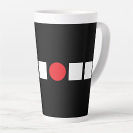 Latte - Weißes Quadrat - Roter Punkt Milchtasse
