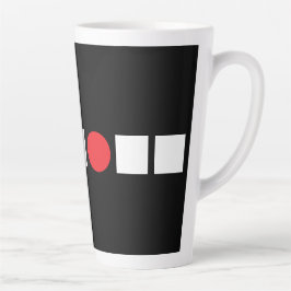 Latte - Weißes Quadrat - Roter Punkt Milchtasse