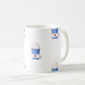 Latte & Whipped Cream (Blau) Kaffeetasse (VorderseiteRechts)
