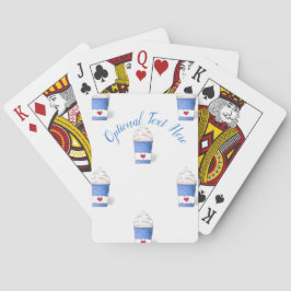 Latte & Whipped Cream (Blau) Spielkarten
