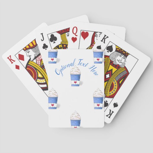 Latte & Whipped Cream (Blau) Spielkarten (Rückseite)