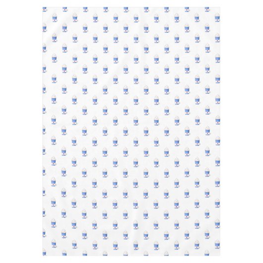 Latte & Whipped Cream (Blau) Tischdecke (Vorderseite)